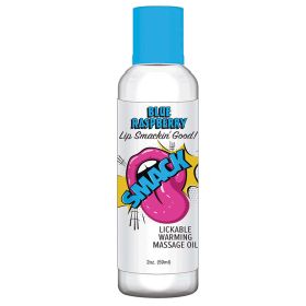 Smack Warming Massage Oil-Blue Raspberry 2oz