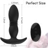 Telescopic Anal Butt Plug Thrusting Vibrator Prostate Massager Dildo for Adult